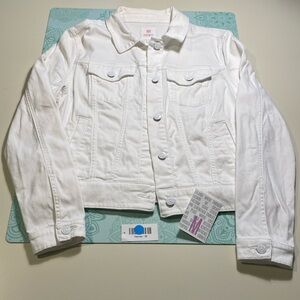 Lularoe Harvey Jean Jacket - White - Size M - Like New
